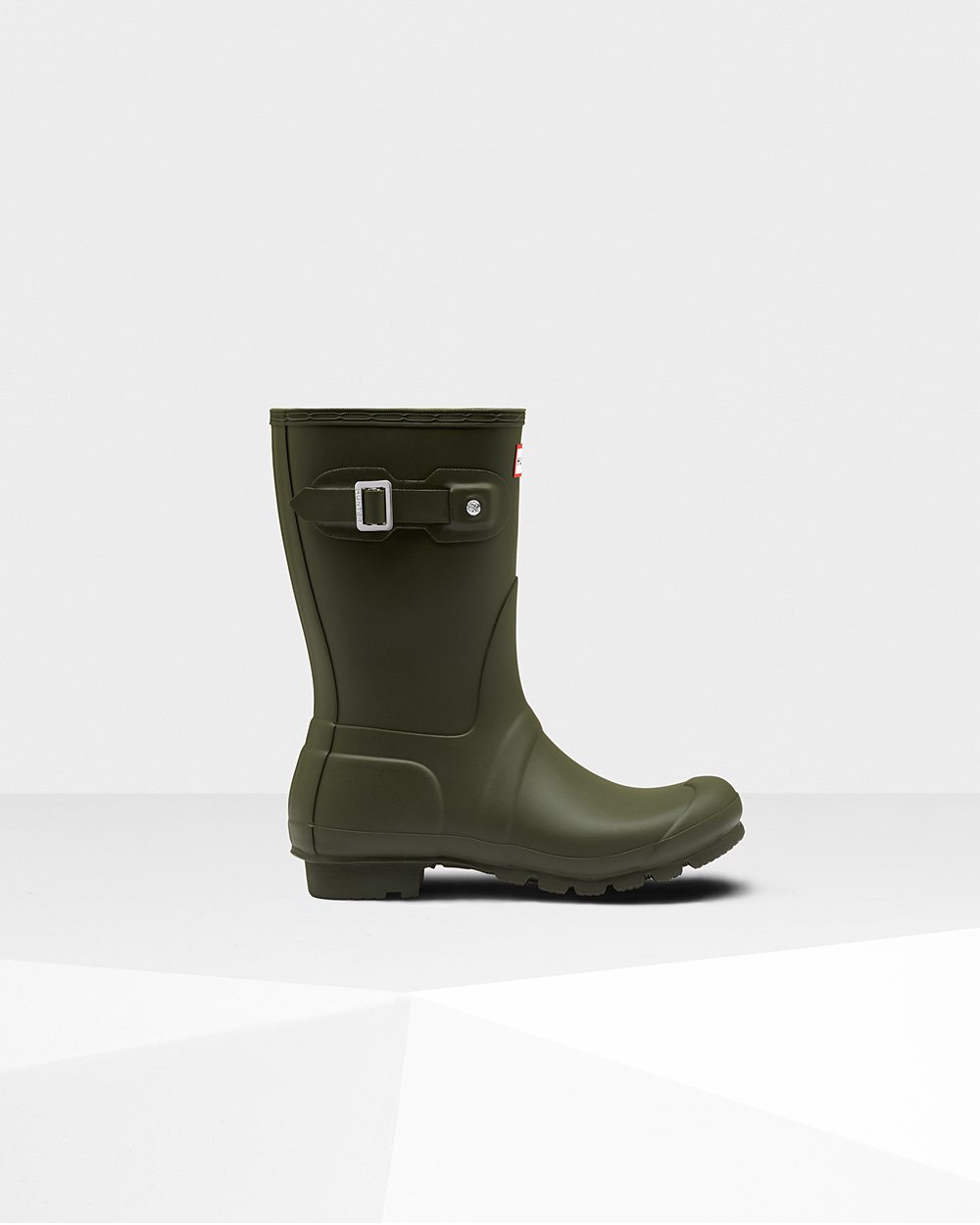 Botas de Lluvia Cortas Hunter Mujer - Original - Verde Oscuro Oliva - ZFGSIVK-79